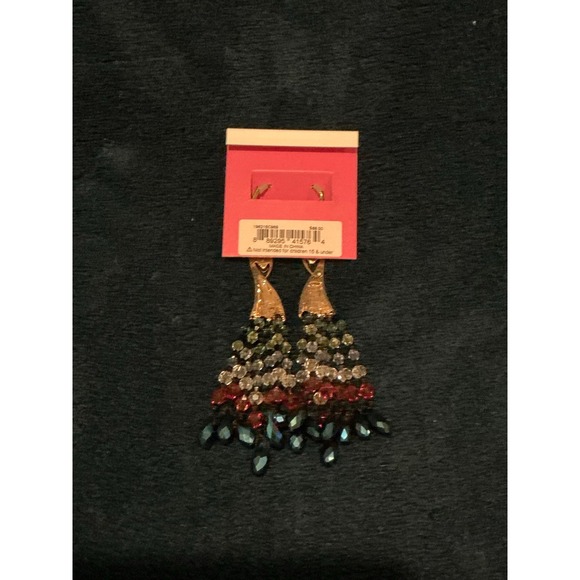 NEW Betsey Johnson peacock earrings - Picture 2 of 2